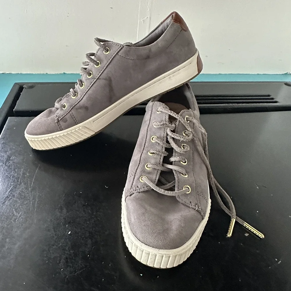 SPERRY‎ Boat Shoes Size 8.5 Women's Gray Suede Vulcanized Nautical Leisurewear